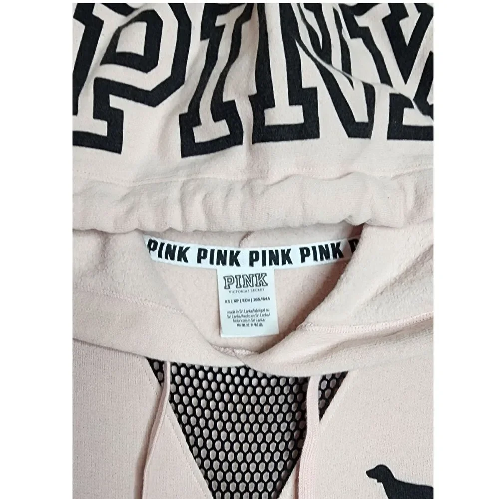 Pink by VS Hooded Pullover Sweater size XS Light‎ Pink